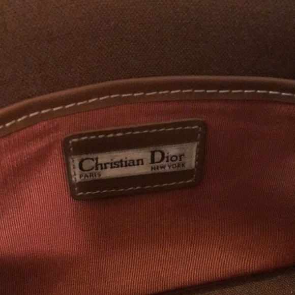 Vintage Christian Dior Honeycomb Monogram Leather Toiletry Clutch - Picture 7 of 9